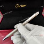Copy Cartier Santos  Silver Ballpoint Pen Wholesale Cartier Pens